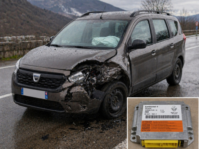 Réinitialisation calculateur airbag Dacia Lodgy (réf. 985103219R) après un choc 
