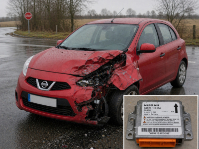 Réinitialisation calculateur airbag Nissan Micra 98820AX51A Bosch 0285001474 