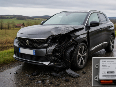 Réinitialisation calculateur airbag Peugeot 3008 référence 9823741480