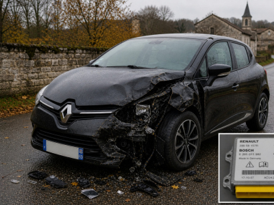 Réinitialisation du calculateur airbag Renault Clio 0285001537 après un choc 