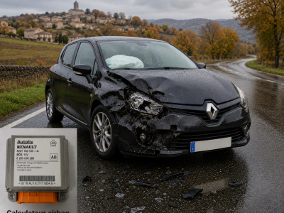 Réinitialisation calculateur airbag Renault Clio référence 8200963406 